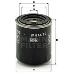 alyvos filtras
                                MANN-FILTER                                                W814/80, MANN-FILTE
