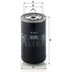 alyvos filtras
                                MANN-FILTER                                                W950/7, MANN-FILTER