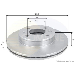 Stabdžių diskas (1VNT), priekis
                                COMLINE                                                ADC1