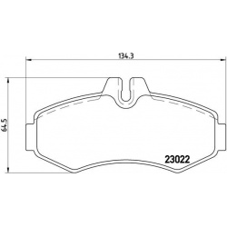 stabdžių trinkelių rinkinys, diskinis stabdys PRIME LINE
                                BREMBO                           