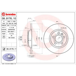 stabdžių diskas (1vnt) PRIME LINE - UV Coated
                                BREMBO                                       