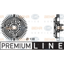 sankaba, radiatoriaus ventiliatorius
                                HELLA                                                8MV