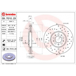 stabdžių diskas (1vnt) XTRA LINE - Xtra
                                BREMBO                                             