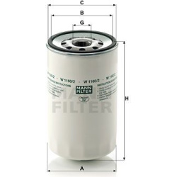 alyvos filtras
                                MANN-FILTER                                W1160/2, MANN-FILTER, W11602, auto 
