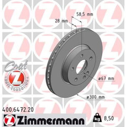 stabdžių diskas (1vnt) COAT Z
                                ZIMMERMANN                                400.6472.20, Nenuro