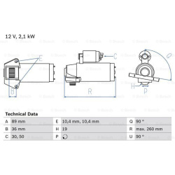 Starteris
                                BOSCH                                                0986021351, BOSCH, 0986021351,