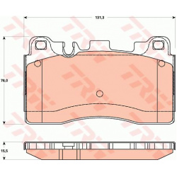 stabdžių trinkelių rinkinys, diskinis stabdys
                                TRW                                         