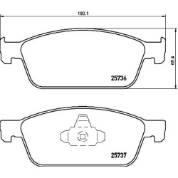 stabdžių trinkelių rinkinys, diskinis stabdys PRIME LINE
                                BREMBO                           