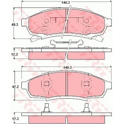 stabdžių trinkelių rinkinys, diskinis stabdys
                                TRW                                         