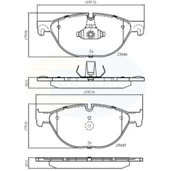 Stabdžių kaladėlės priekinės
                                COMLINE                                                CBP0
