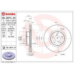 stabdžių diskas (1vnt) PRIME LINE
                                BREMBO                                                09.