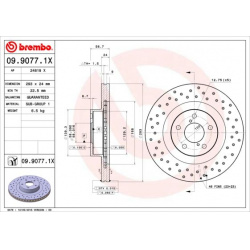 stabdžių diskas (1vnt) XTRA LINE - Xtra
                                BREMBO                                             