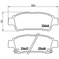 stabdžių trinkelių rinkinys, diskinis stabdys PRIME LINE
                                BREMBO                           