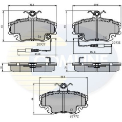 Stabdžių kaladėlės priekinės
                                COMLINE                                                CBP1