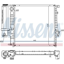 Aušinimo radiatorius
                                NISSENS                                                60623A, NISSENS,