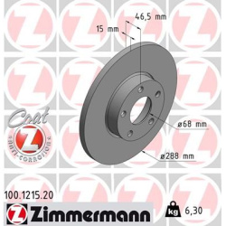 stabdžių diskas (1vnt) COAT Z
                                ZIMMERMANN                                100.1215.20, Nenuro