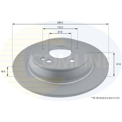 Stabdžių diskas (1VNT), galinis
                                COMLINE                                ADC1628, COMLINE, AD