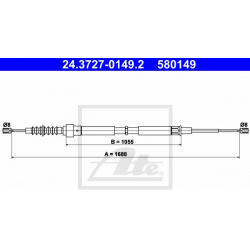 trosas, stovėjimo stabdys
                                ATE                                                24.3727-0149.2,