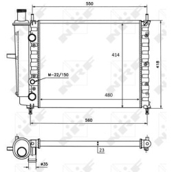 Aušinimo radiatorius
                                NRF                                                58016, NRF, 58016, a