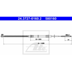 trosas, stovėjimo stabdys
                                ATE                                                24.3727-0160.2,