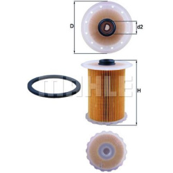 Filtras kuro diesel
                                MAHLE                                                KX183D, MAHLE, KX183