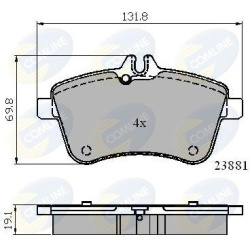 Stabdžių kaladėlės priekinės
                                COMLINE                                CBP01723, COMLINE, C