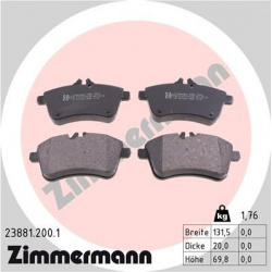 stabdžių trinkelių rinkinys, diskinis stabdys
                                ZIMMERMANN                                23