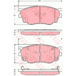 stabdžių trinkelių rinkinys, diskinis stabdys
                                TRW                                         