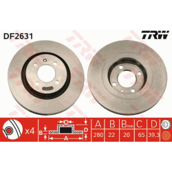 stabdžių diskas (1vnt)
                                TRW                                                DF2631, TRW, DF26