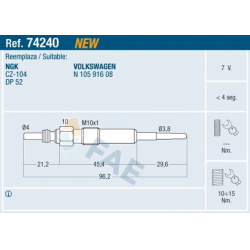kaitinimo žvakė
                                FAE                                                74240, Nenurodytas gamin