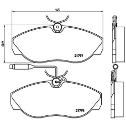stabdžių trinkelių rinkinys, diskinis stabdys PRIME LINE
                                BREMBO                           