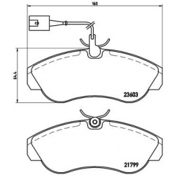 stabdžių trinkelių rinkinys, diskinis stabdys PRIME LINE
                                BREMBO                           