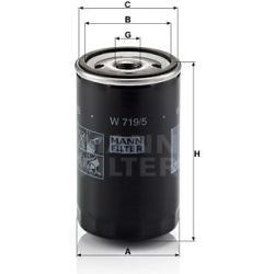 alyvos filtras
                                MANN-FILTER                                                W719/5, MANN-FILTER