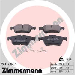 stabdžių trinkelių rinkinys, diskinis stabdys
                                ZIMMERMANN                                  