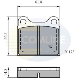 Stabdžių kaladėlės galinės
                                COMLINE                                                CBP073