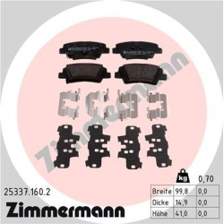 stabdžių trinkelių rinkinys, diskinis stabdys
                                ZIMMERMANN                                  