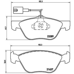 stabdžių trinkelių rinkinys, diskinis stabdys PRIME LINE
                                BREMBO                           