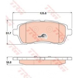 stabdžių trinkelių rinkinys, diskinis stabdys COTEC
TRW GDB