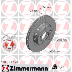 stabdžių diskas (1vnt) COAT Z
                                ZIMMERMANN                                100.3337.20, Nenuro
