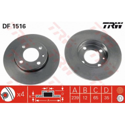stabdžių diskas (1vnt)
                                TRW                                                DF1516, TRW, DF15