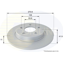 Stabdžių diskas (1VNT), galinis
                                COMLINE                                                ADC1
