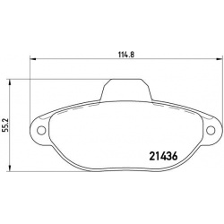 Stabdžių trinkelių rinkinys, diskinis stabdys PRIME LINE
                                BREMBO                           