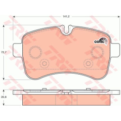 stabdžių trinkelių rinkinys, diskinis stabdys COTEC
                                TRW                                   