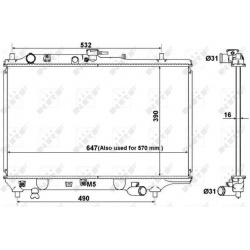 Aušinimo radiatorius
                                NRF                                                516511, NRF, 516511,