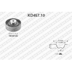 paskirstymo diržo komplektas
                                SNR                                                KD457.10, SN