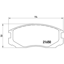 stabdžių trinkelių rinkinys, diskinis stabdys PRIME LINE
                                BREMBO                           
