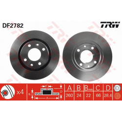 stabdžių diskas (1vnt)
                                TRW                                                DF2782, TRW, DF27