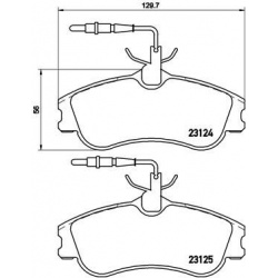 stabdžių trinkelių rinkinys, diskinis stabdys PRIME LINE
                                BREMBO                           