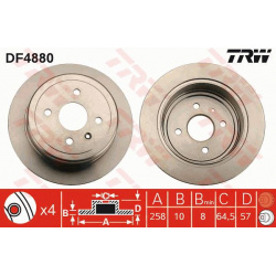 stabdžių diskas (1vnt)
TRW DF4880, TRW, DF48