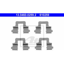 priedų komplektas, diskinių stabdžių trinkelės
                                ATE                                      